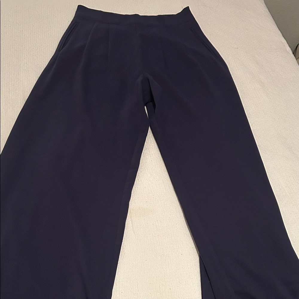 Chic Navy Wide Leg Women's Pants